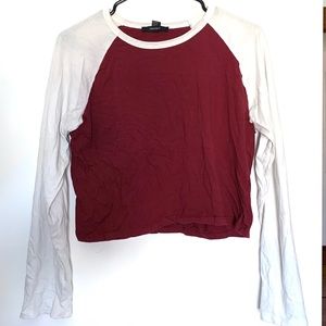 Cropped baseball tee